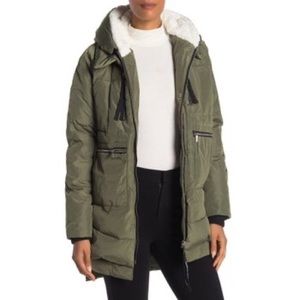 Faux Shearling Lined Parka Jacket